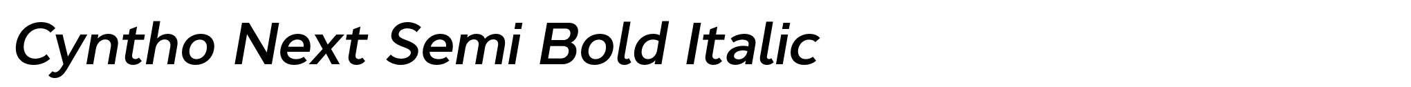 Cyntho Next Semi Bold Italic image